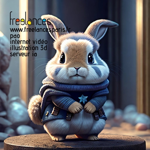 Pao internet vidéo illustration 3d serveur intelligence générative freelance paris studio de création 5T32OZ20